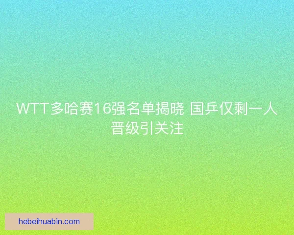 WTT多哈赛16强名单揭晓 国乒仅剩一人晋级引关注